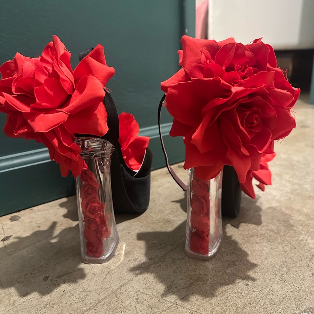 rose platform heels - Picture 3 of 3